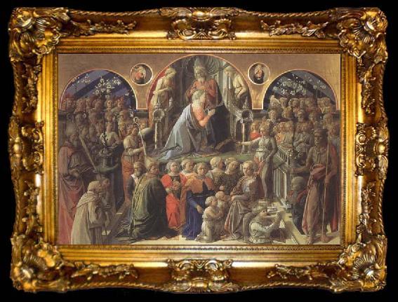 framed  Fra Filippo Lippi Coronation of the Virgin, ta009-2